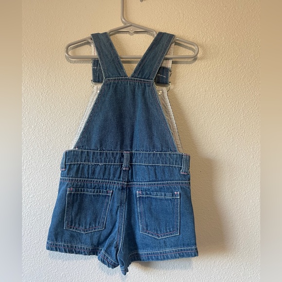 Kids Denim Overalls with Rainbow Design - Picture 3 of 4
